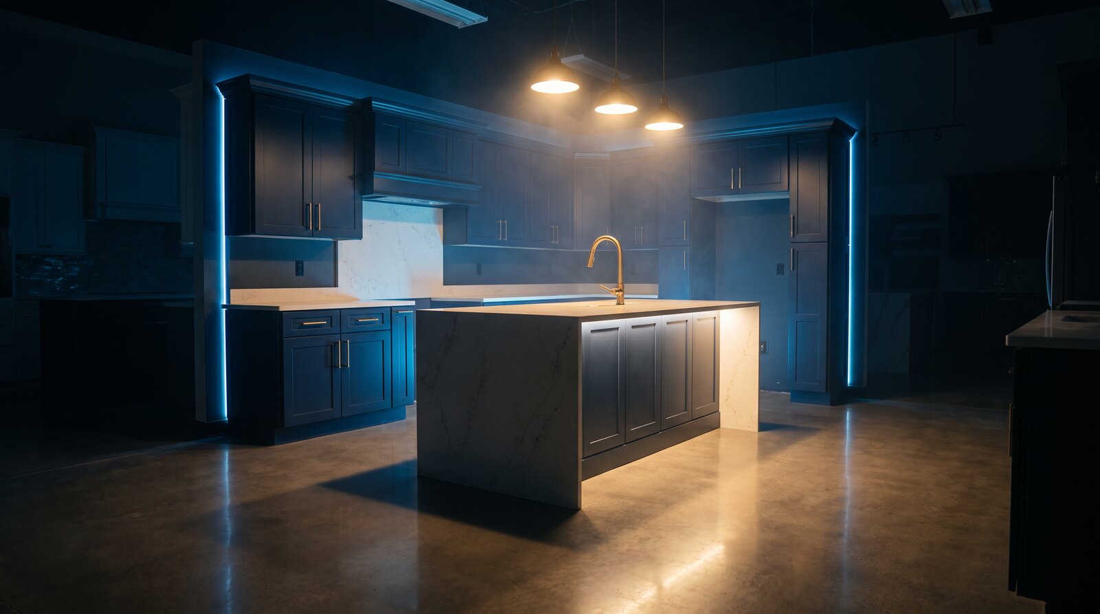 Cabinets on display in the KBF Depot showroom