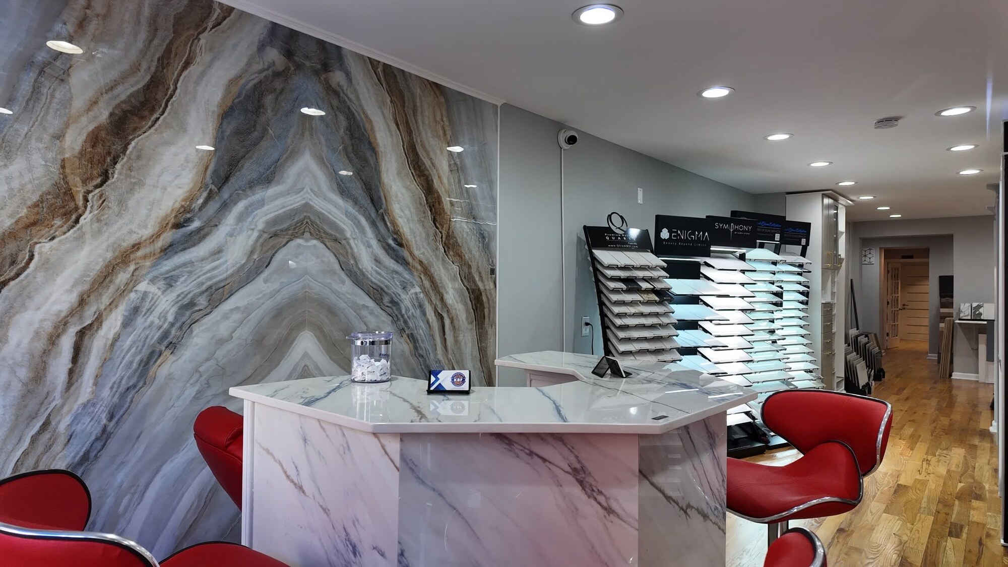 Inside the KBF Depot showroom at 416 Bloomfield Street, Hoboken